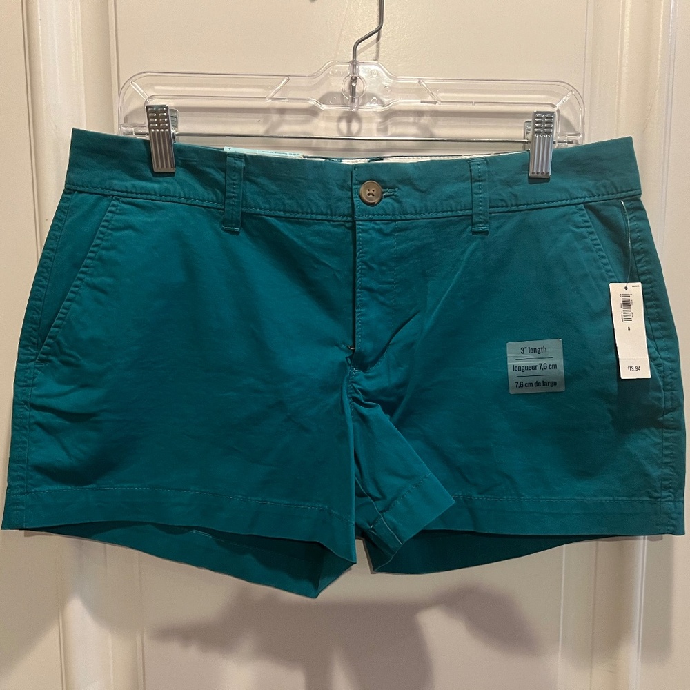 Old Navy Teal Mid-Rise Shorts Size 8